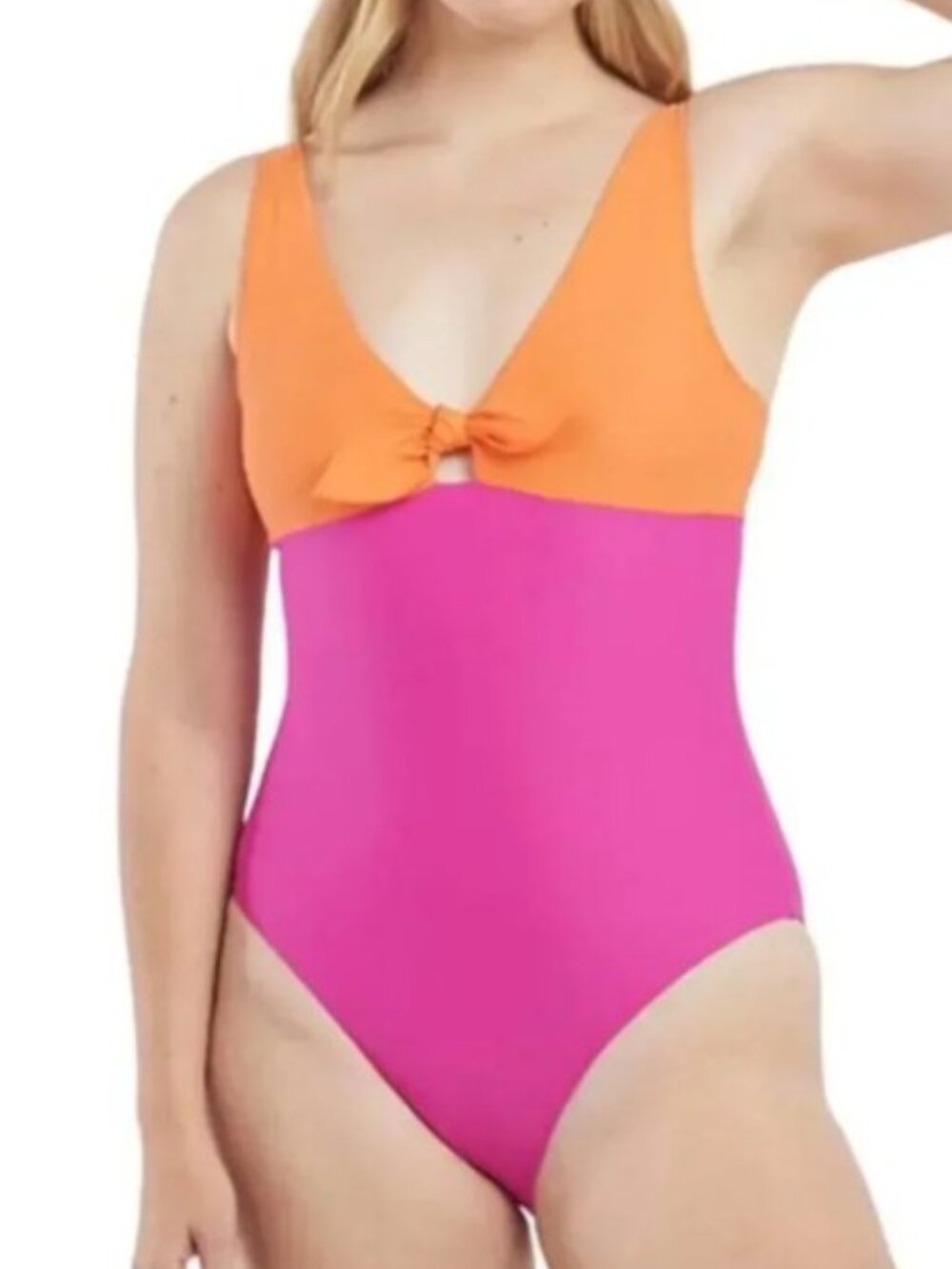 Summersalt Brand Women's size 14 Pink & Orange The Jetsetter One Piece Swimsuit